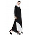 Elegant dress abaya with contrast layer Elegant dress abaya with contrast layer